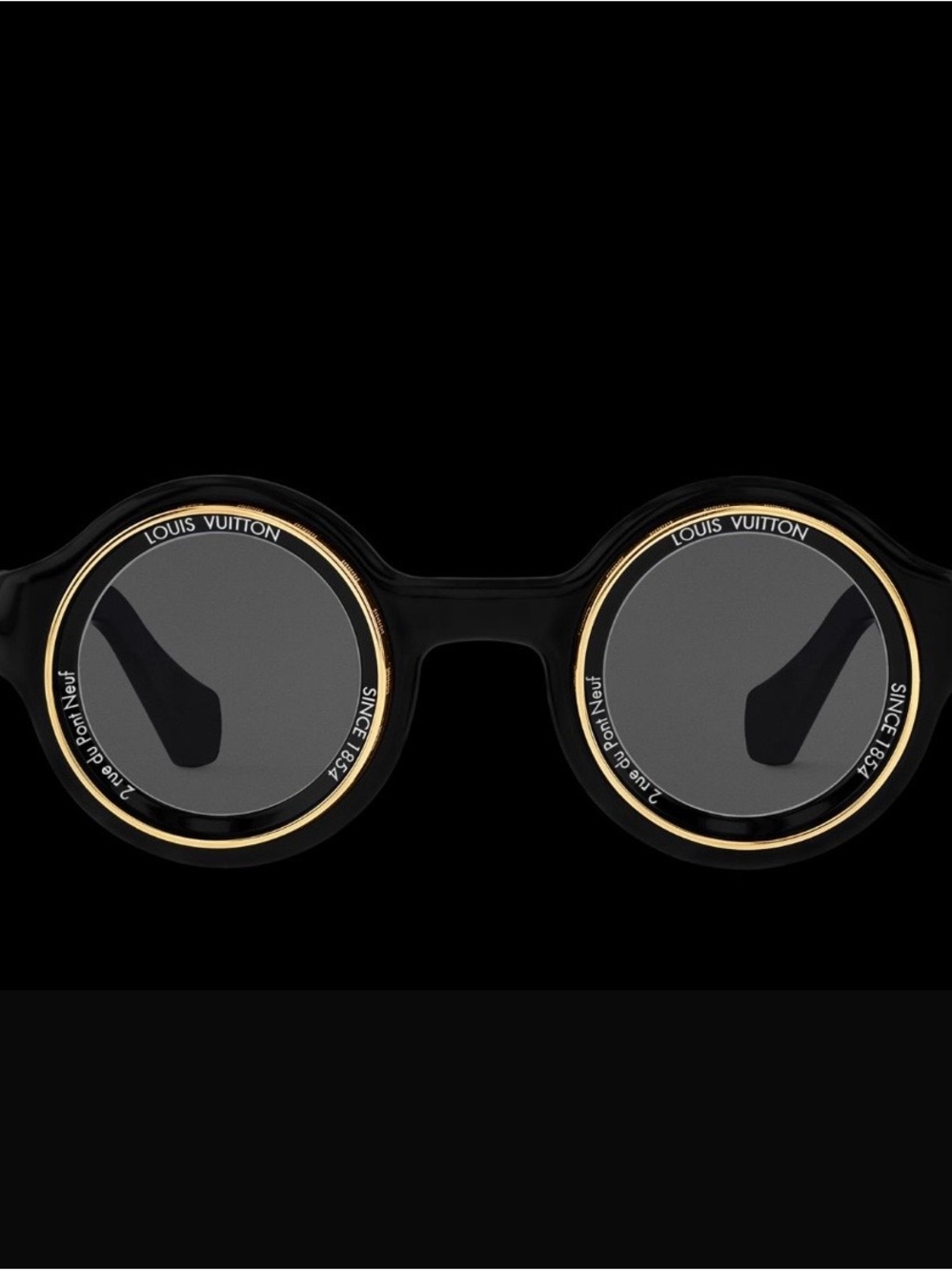 New Authentic Men’s Louis Vuitton LV Super Vision Gold Round Sunglasses Z2598U